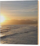 Pacific Sunset , Santa Monica,  California Wood Print