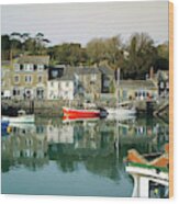 Padstow Harbour Cornwall Wood Print