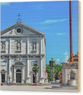 Palmanova Cathedral - Udine Province  - Friuli Venezia Giulia Region - Italy Wood Print