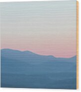 Pastel Mountains Wood Print