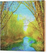 Peaceful River Spirit Wood Print