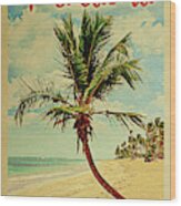 Pensacola Florida Palm Tree Wood Print