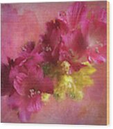 Peruvian Lilies Or Alstroemeria Wood Print