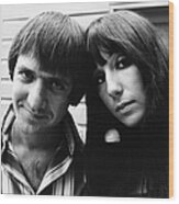 Photo Of Cher And Sonny Bono And Sonny Wood Print