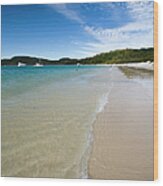 Photograph Of The Whitehaven Beach Wood Print