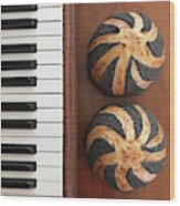 Piano And Poppy Seed Swirl Sourdough 3 Wood Print