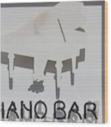 Piano Bar Wood Print