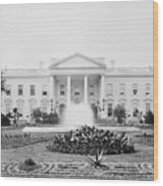 Picturesque View Of White House Wood Print