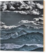 Pikes Peak And Clouds Wood Print