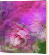 Pink And White Pastel Abstract Wood Print