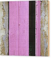 Pink Wooden Shutters, Minerve Wood Print