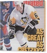 Pittsburgh Penguins Mario Lemeiux... Sports Illustrated Cover Wood Print