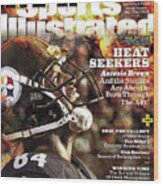 Pittsburgh Steelers Antonio Brown, 2016 Nfl Football Sports Illustrated Cover Wood Print