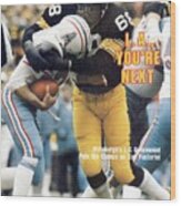 Pittsburgh Steelers L.c. Greenwood, 1980 Afc Championship Sports Illustrated Cover Wood Print
