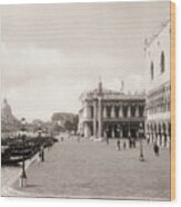 Plaza San Marco And Doges Palace, Venice Wood Print