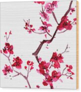 Plum Blossom Painting Wood Print