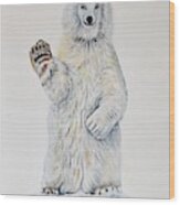Polar Bear Baby 2 Wood Print