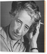 Political Theorist Hannah Arendt Wood Print