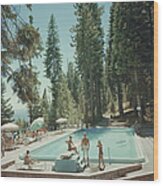 Pool At Lake Tahoe Wood Print