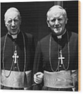 Pope John Paul II And Cardinal Stefan Wood Print