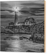 Portland Lighthouse 7363 Wood Print