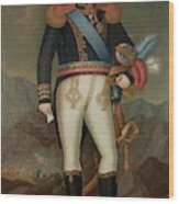 Portrait Of Bernardo O'higgins -1776-1842- - Chilean General And Politician - 19th Century. Wood Print
