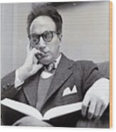 Portrait Of Clifford Odets Reading Book Wood Print