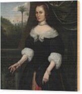 Portrait Of Dina Lems, Wife Of Jan Valckenburgh, Daniel Vertangen, C. 1660 Wood Print