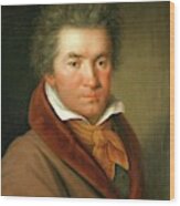 Portrait Of Ludwig Van Beethoven -1770 - 1827- German Composer And Pianist., Artist Unknown. Wood Print