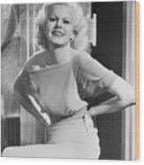 Portrait Of Mgm Actress Jean Harlow Wood Print