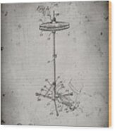 Pp106-faded Grey Hi Hat Cymbal Stand And Pedal Patent Poster Wood Print