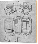 Pp11- Willy's Jeep Patent Poster Wood Print