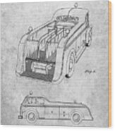 Pp462-slate Firetruck 1939 Two Image Patent Poster Wood Print