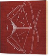 Pp604-burgundy Brassiere (bra) 1914 Patent Poster Wood Print