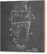 Pp726-chalkboard Bee Keeper Hat And Veil Patent Poster Wood Print