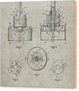 Pp880-sandstone Hole Saw Patent Poster Wood Print
