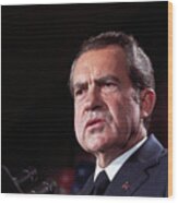 President Richard Nixon After Election Wood Print