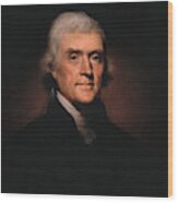 President Thomas Jefferson Wood Print