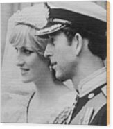 Prince Charles And Princess Diana Wood Print