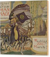 Printed Program For The Suffrage Procession Wood Print