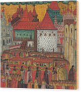 Procession Of The Cross In Celebration Wood Print