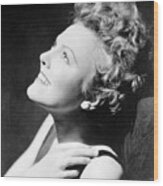 Profile Portrait Of Beverly Roberts Wood Print