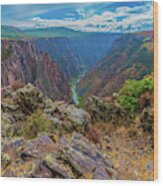 Pulpit Rock Overlook At Black Canyon Of The Gunnison National Park Wood Print