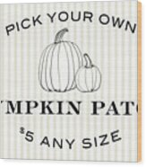 Pumpkin Patch Wood Print