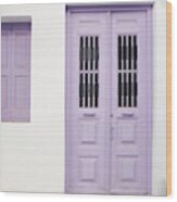 Purple Door Wood Print