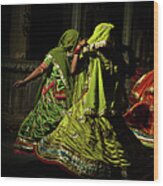 Rajasthani Dancers Wood Print