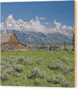 Ranch, Grand Teton Np, Wy Wood Print