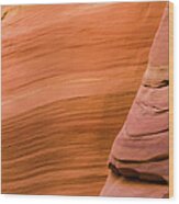 Red Sandstone Slot Canyon Wood Print
