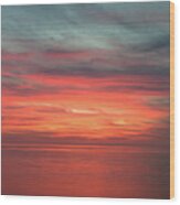 Red Sky - Sailors Delight Wood Print