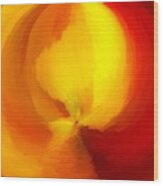 Red Yellow Abstract By Delynn Addams Wood Print